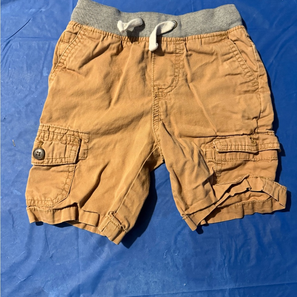 Tan Kids Cargo Shorts